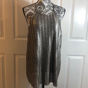 Torrid Sliver Shimmer Peep Hole Tank 1x 14/16